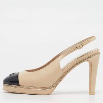 CC Size 40.5 Beige/Black Leath