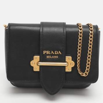 Cahier Black Leather Belt Bag