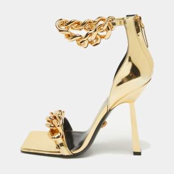 Gold Patent Leather Medusa Cha