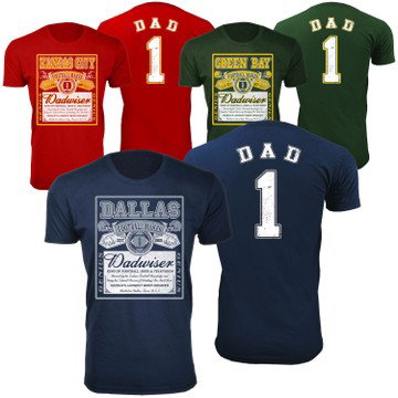 Men's Perfect Gift for Dad Dadwiser Football T-Shirts