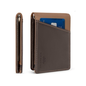 Men's Slim Bifold Wallet with Quick Access Pull Tab