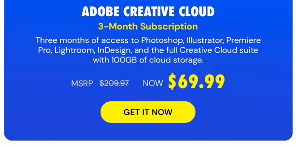 Adobe Creative Cloud Pro: 3-Month Subscription Key