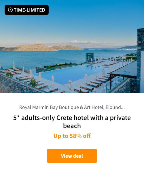 5* adults-only Crete hotel with a private beach