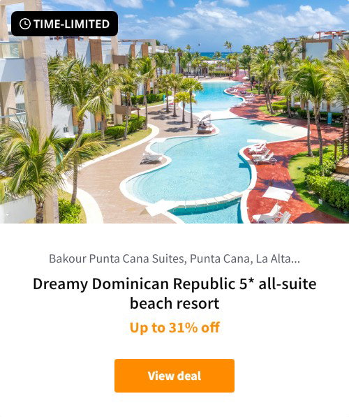 Dreamy Dominican Republic 5* all-suite beach resort