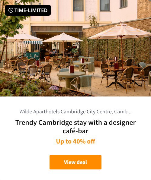 Trendy Cambridge stay with a designer café-bar