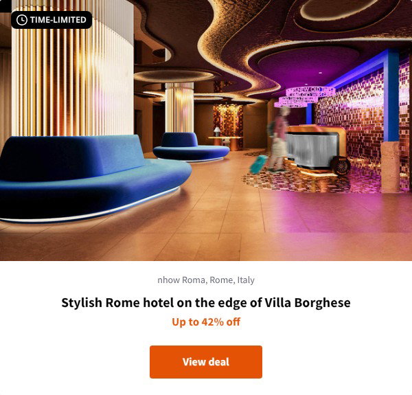 Stylish Rome hotel on the edge of Villa Borghese