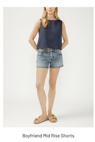 Boyfriend Mid Rise Shorts