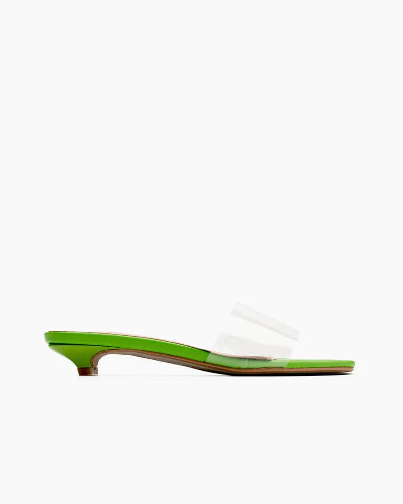 (Clean Up - US 8) Squared PVC Transparent Sandals