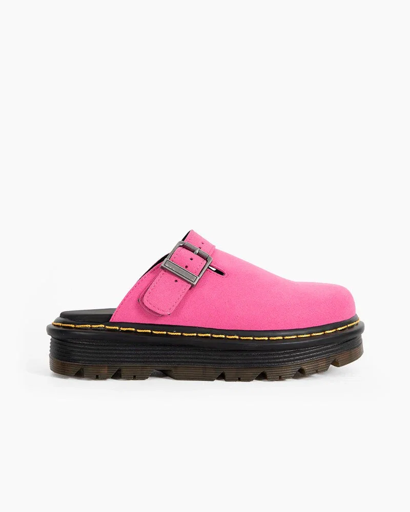 (Clean Up) Suede Casual Slingback Platform Clogs Mules