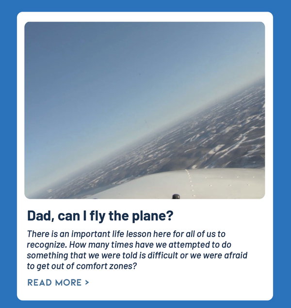Dad, can I fly the plane?
