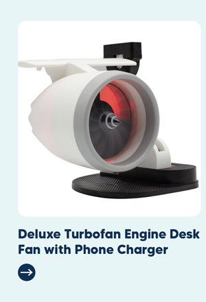 Deluxe Turbofan Engine Desk Fan with Phone Charger
