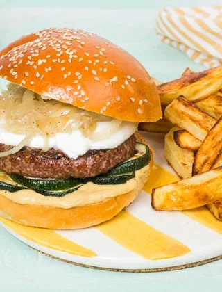 Burger végétal grillé minute courgette & mozzarella