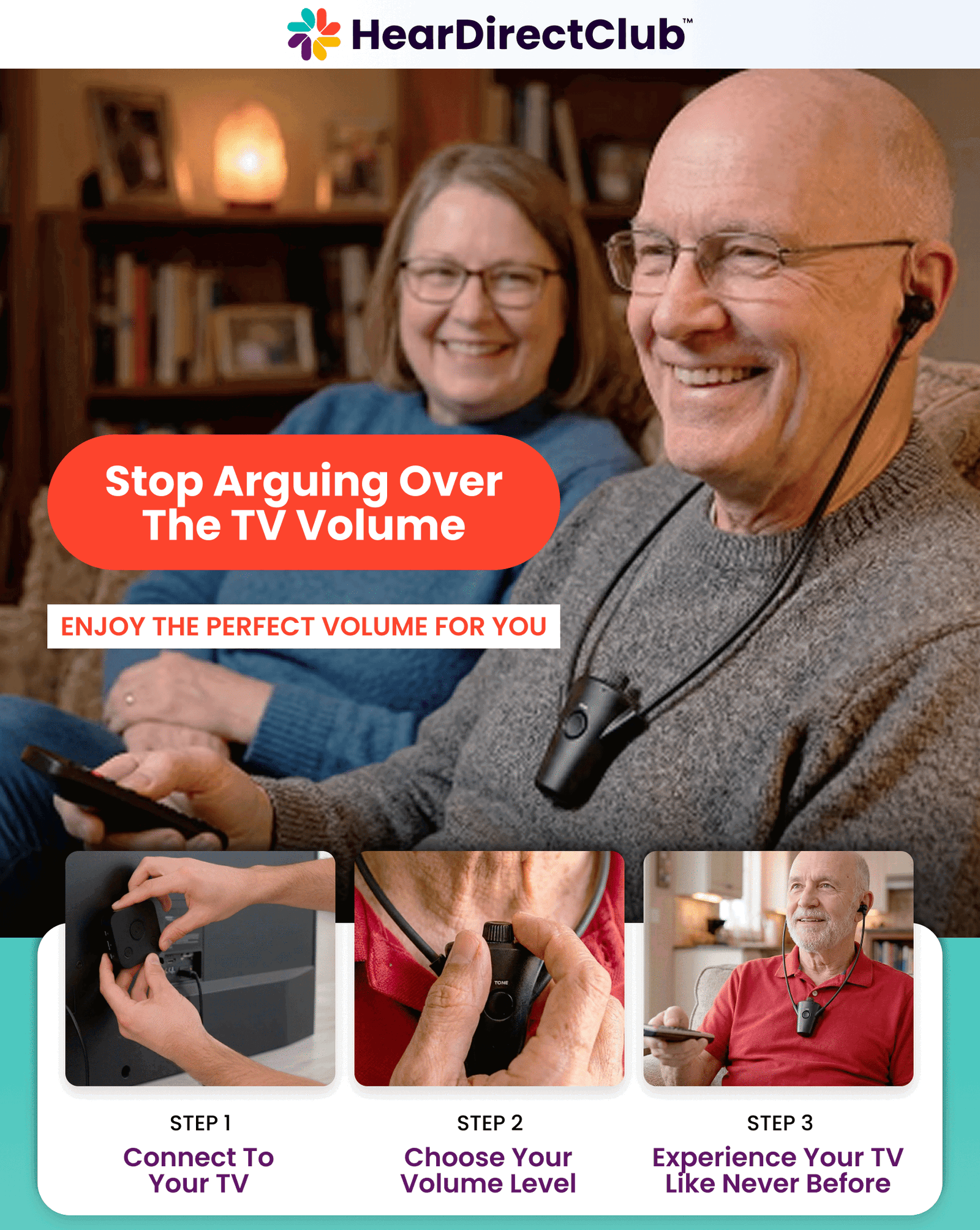 Hear Direct	Wireless TV Headset/Set your own personal volume level for your TV