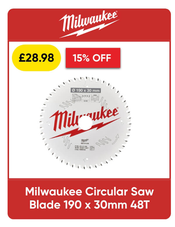 Milwaukee Circular Saw Blade 190 x 30mm 48T