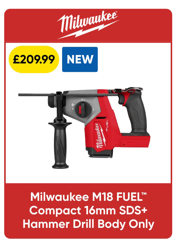 Milwaukee M18 FHAC16-0 FUEL™ Compact 16mm SDS+ Hammer Drill Body Only