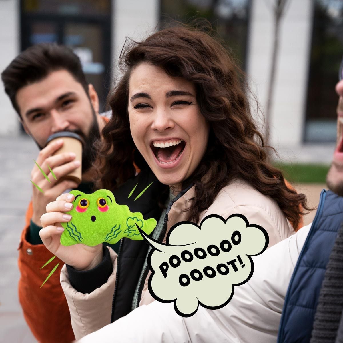 Woman with Fart plush sound