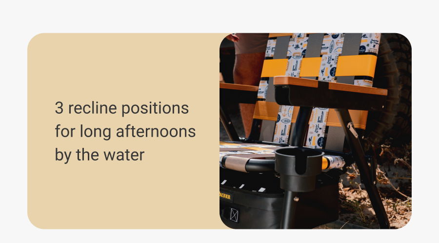 3 recline positions for long afternoons by the water