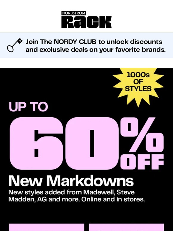New markdowns up to 60% OFF