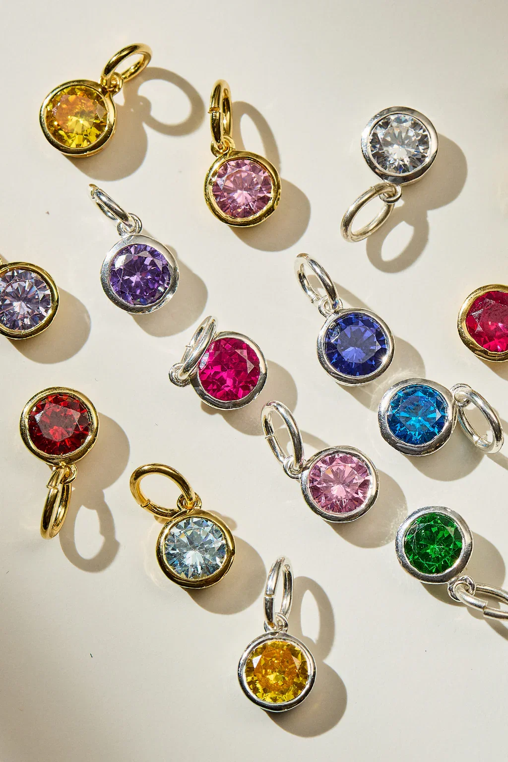Image of little reminder sterling silver birth month crystals