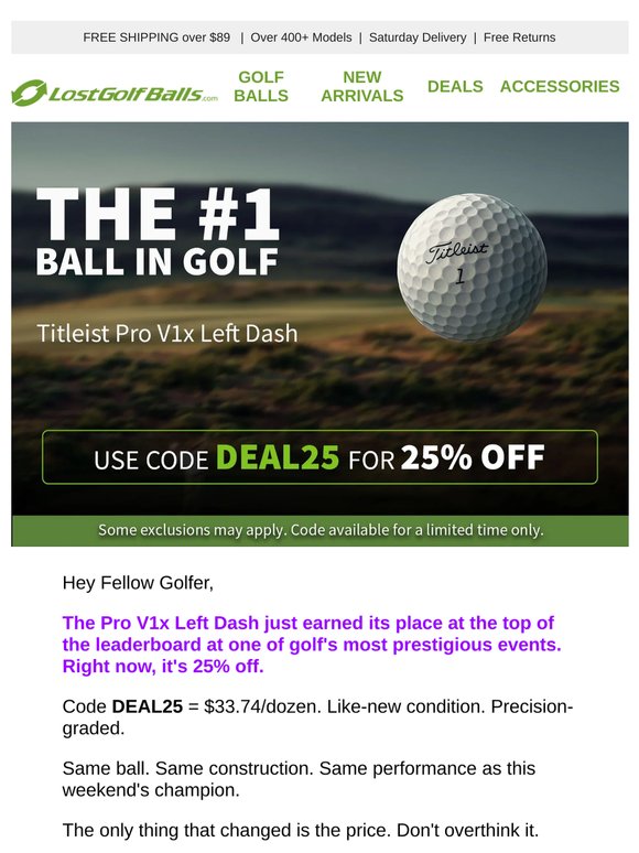  The Memorial's Winning Ball