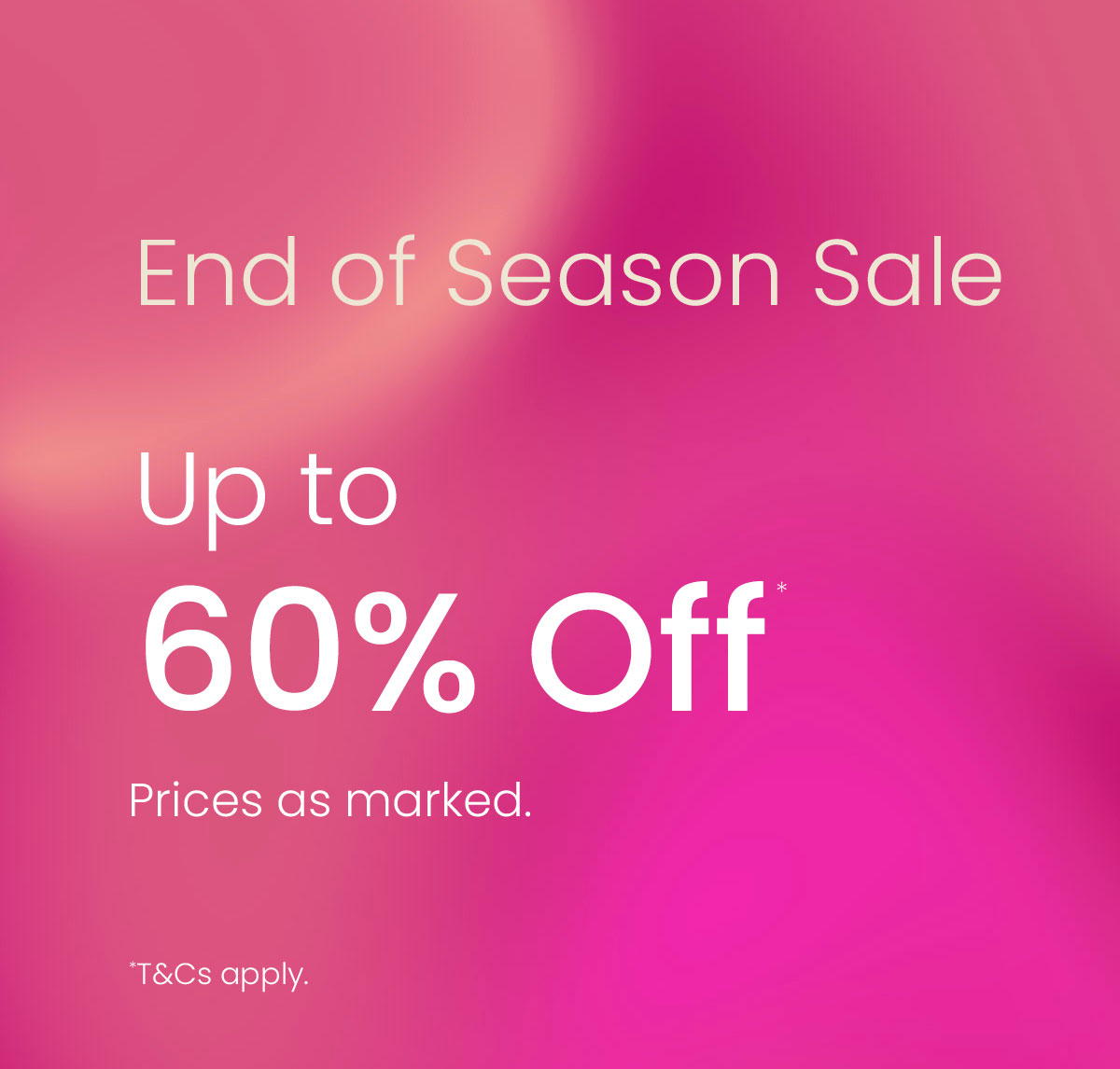 END OF SEASON SALE