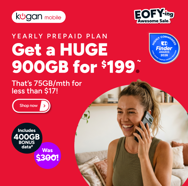Kogan Mobile EOFY - 900GB for $199 ~