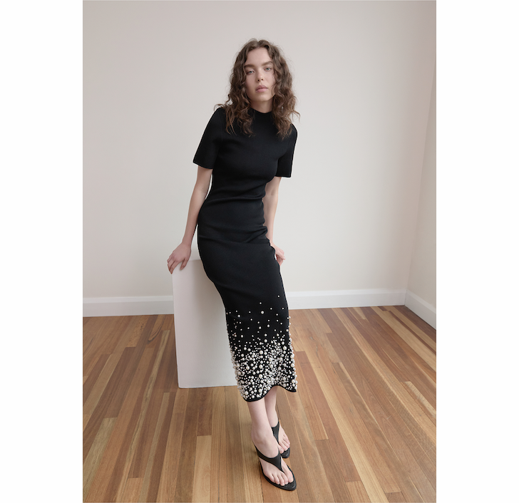 Marlene Pearl Knit Midi Dress