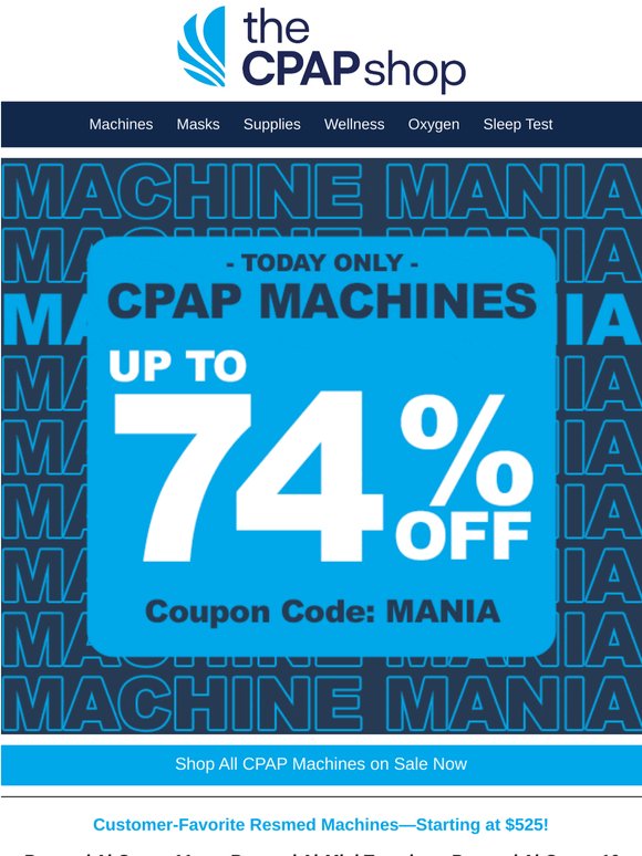 Machine Mania Ends Soon! ⏰ CPAPs Starting at $299 + 20% Off Coupon Inside