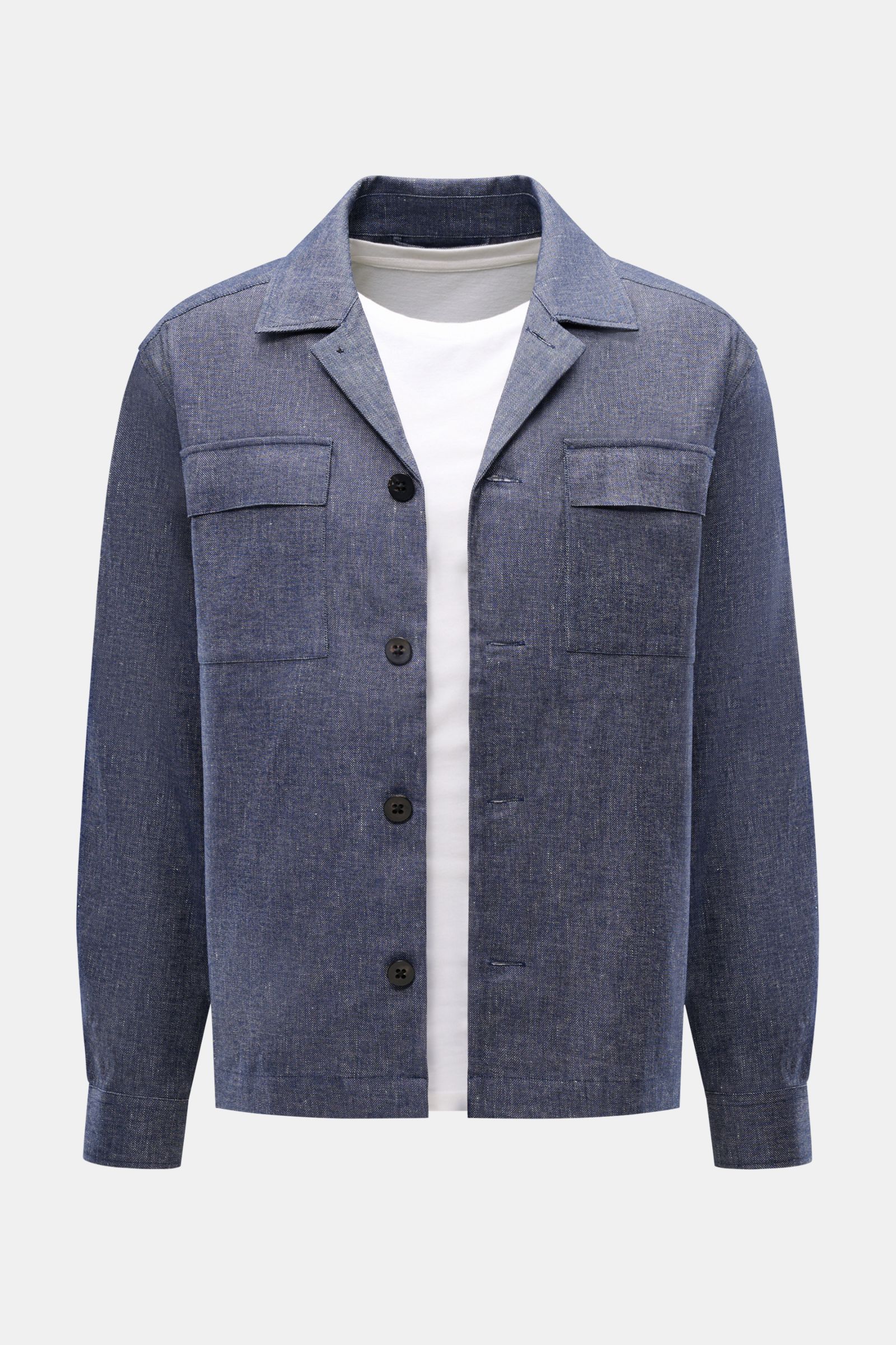 Overshirt navy meliert