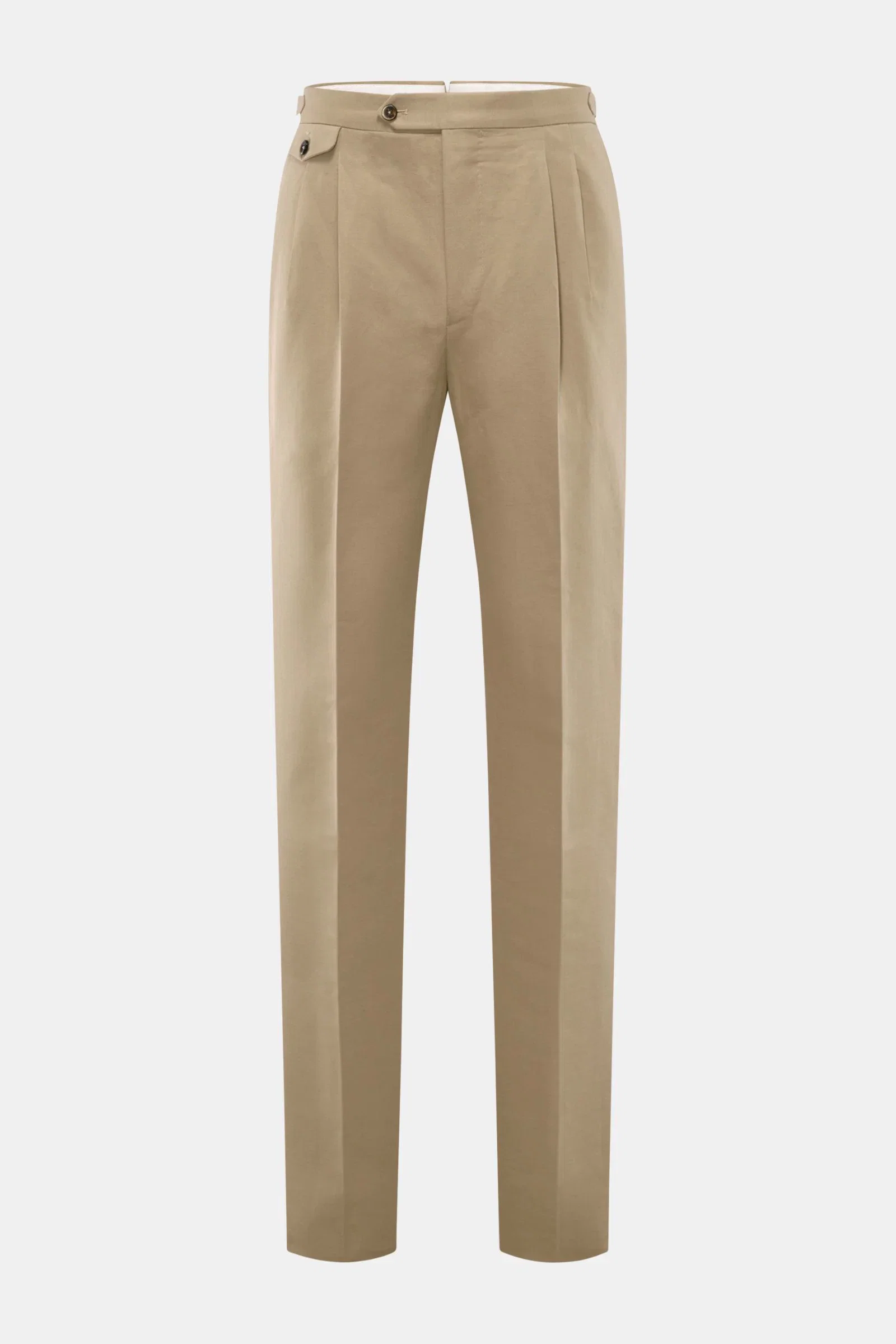 Leinenhemd beige/weiß gestreift