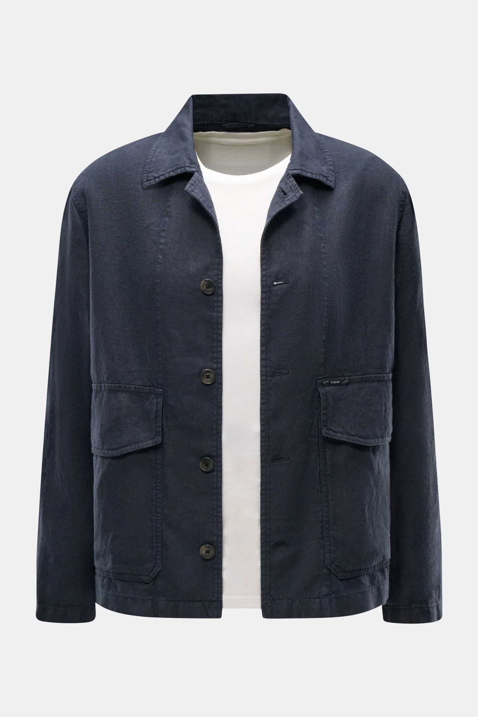 Leinen-Overshirt navy