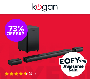 Kogan 7.1.4 Channel Dolby Atmos Soundbar with Detachable Surround Speakers Product Image