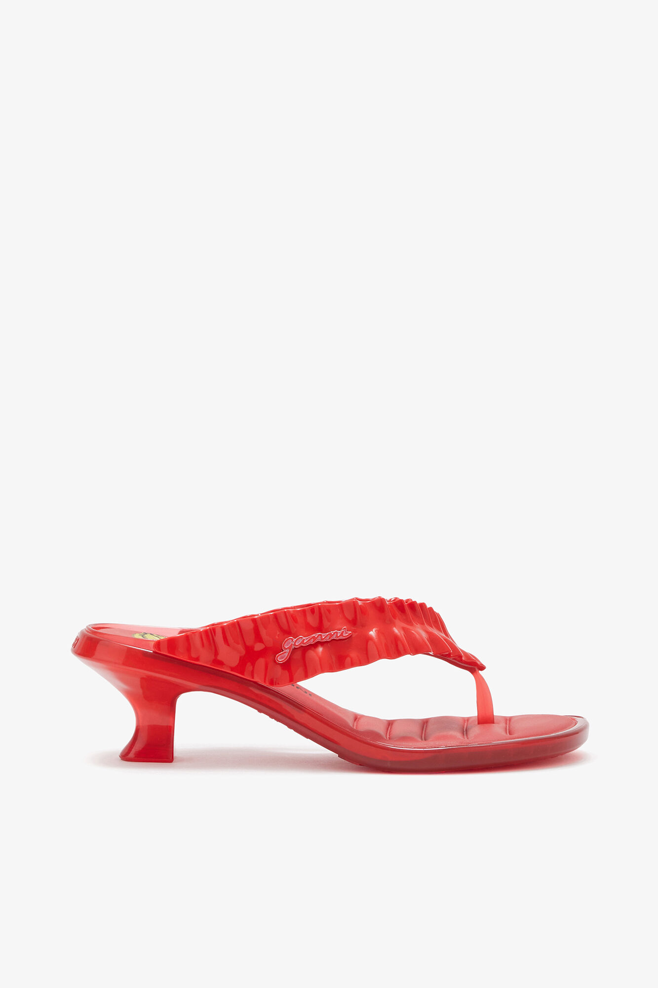 Melissa Thong Kitten Heel in Red