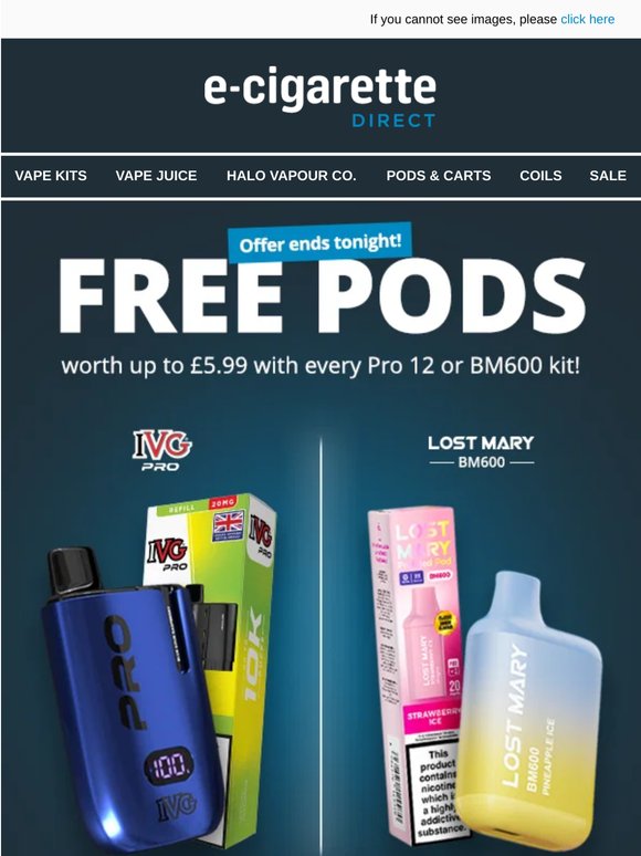 FREE pod offers ends tonight ⏳