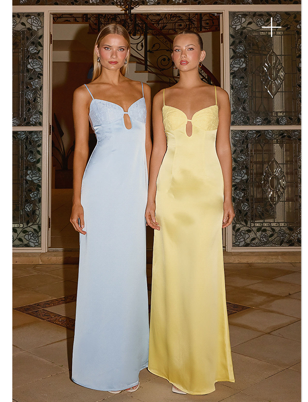 Joan Maxi Dress — Blue, Yellow