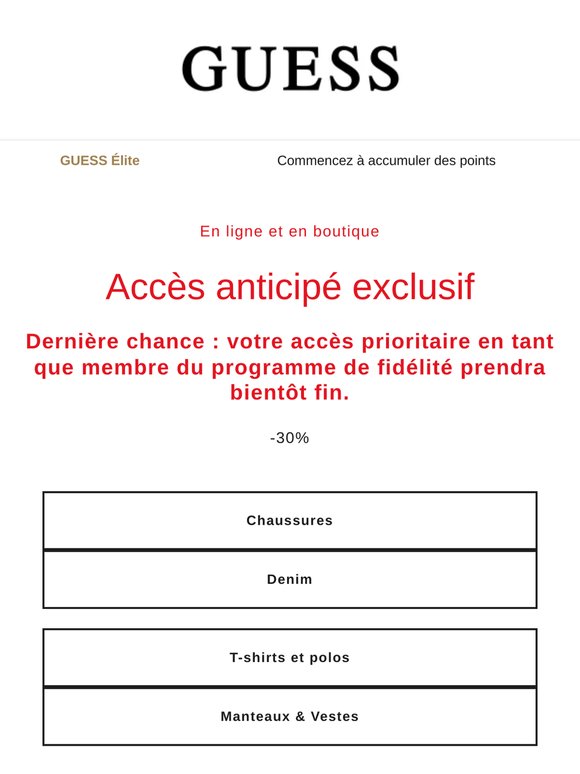 Dernière chance : -30 % juste pour vous