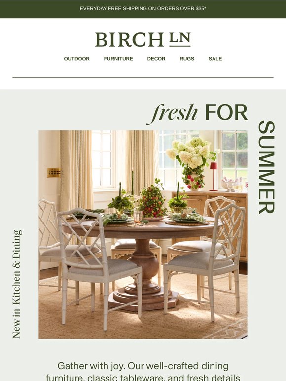✨ Fresh styles for a classic dining room