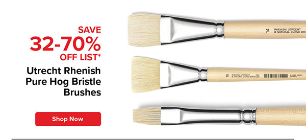 Utrecht Rhenish Pure Hog Bristle Brushes
