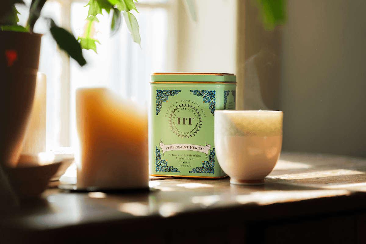 Peppermint Herbal Tea in the Sunlight