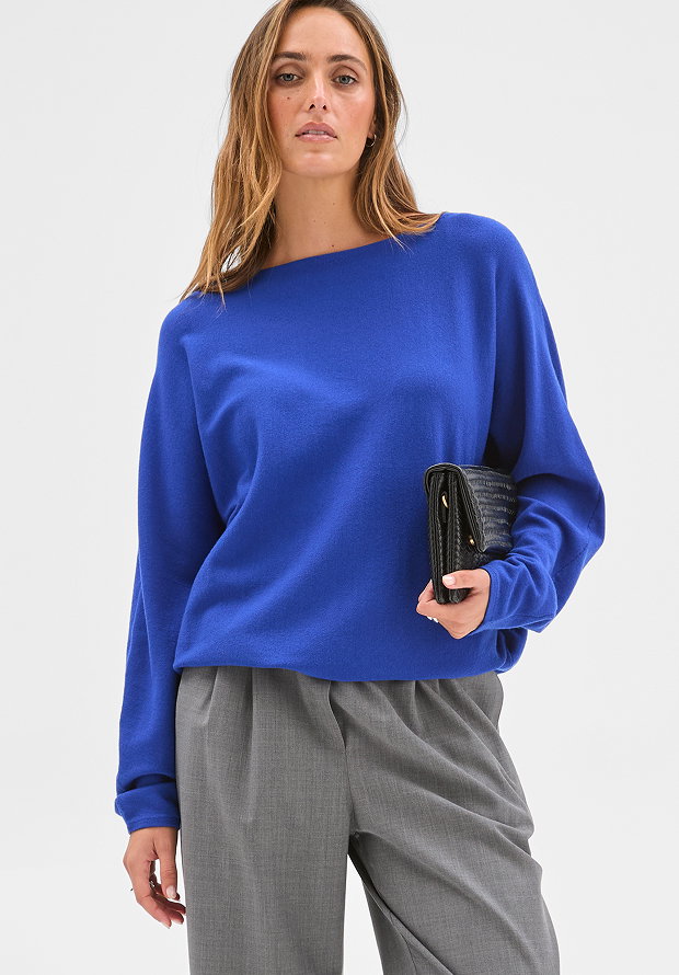 PREVIEW DOLMAN boat neck knit jumper