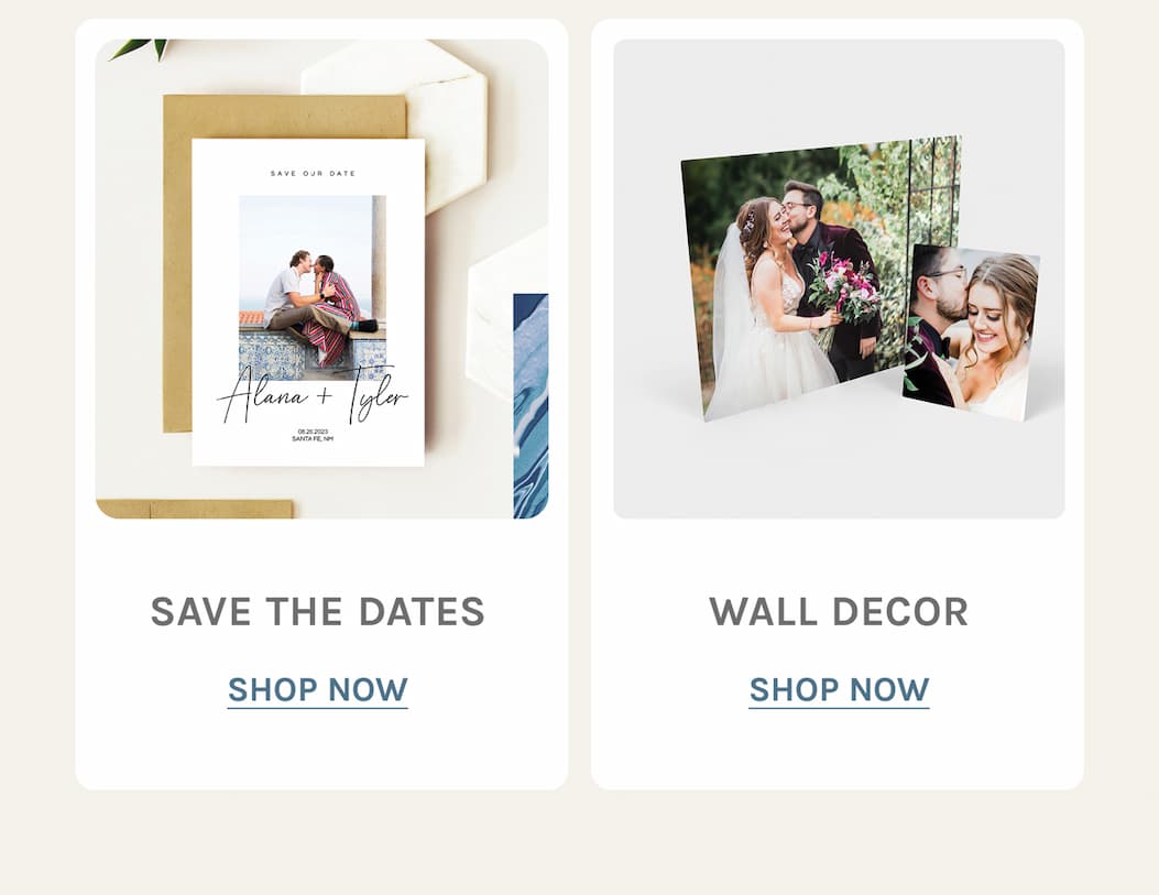 WALL DECOR	SAVE THE DATES