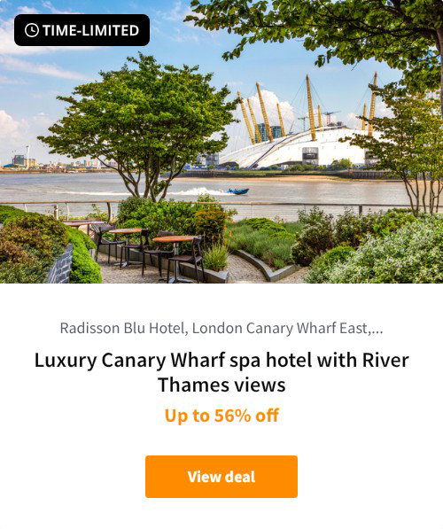 Luxury Canary Wharf spa hotel with River Thames views