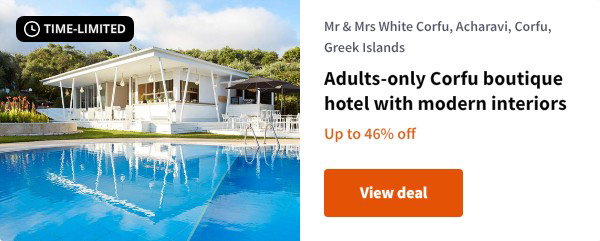 Adults-only Corfu boutique hotel with modern interiors