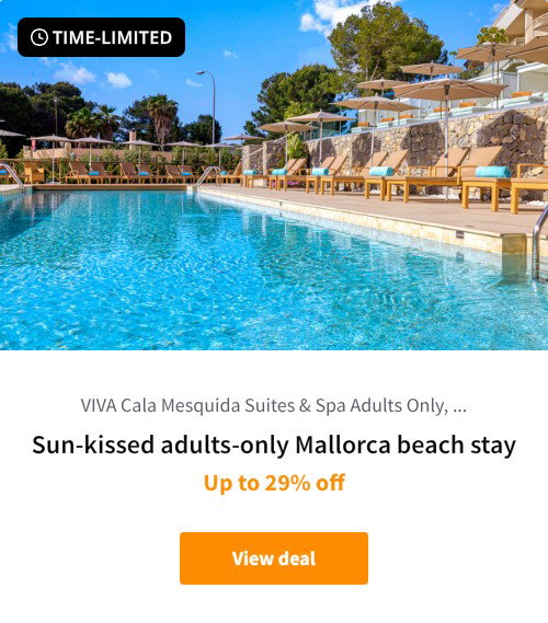 Sun-kissed adults-only Mallorca beach stay
