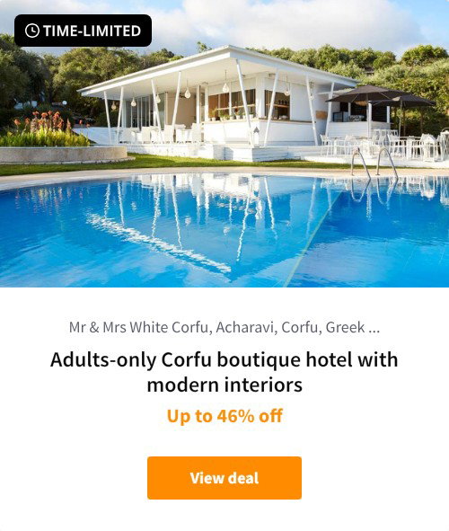 Adults-only Corfu boutique hotel with modern interiors