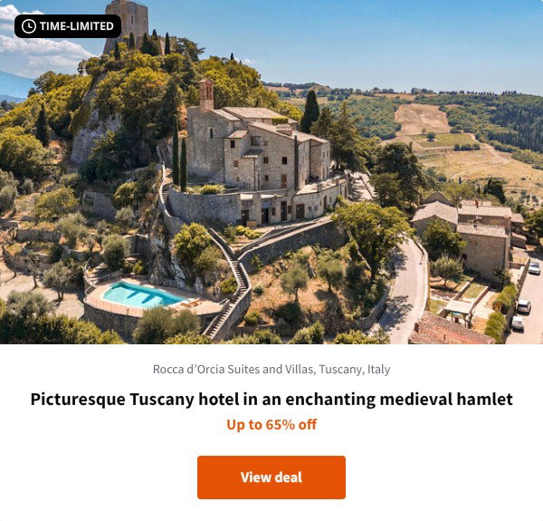 Picturesque Tuscany hotel in an enchanting medieval hamlet