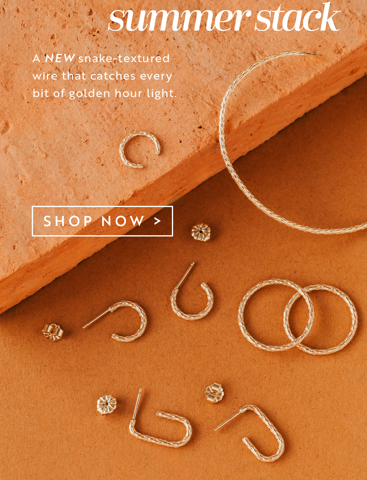 The Summer Edit is here! Shop 18 new pieces with bright stones and stunning snake textures >