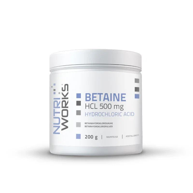 Image of Nutri Works Betaine HCL (Suolahappo) 500 mg 200 g