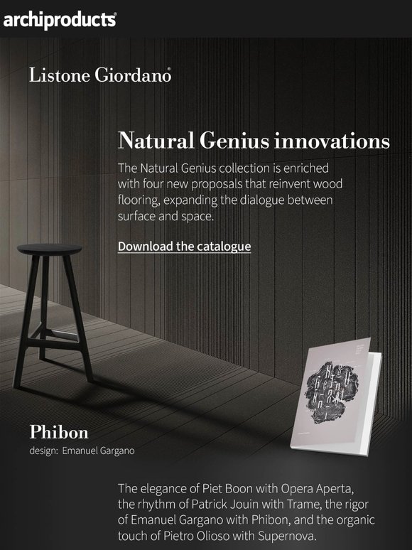 Listone Giordano wood surfaces for interiors: Natural Genius 2026 innovations