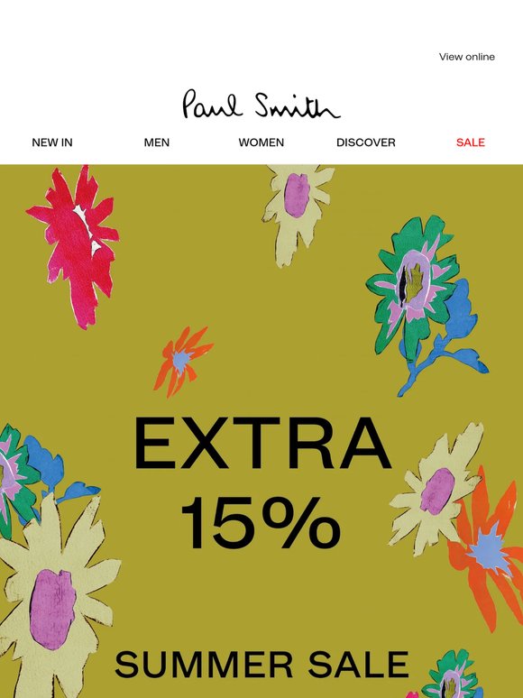 Sale: New In with an extra 15% off